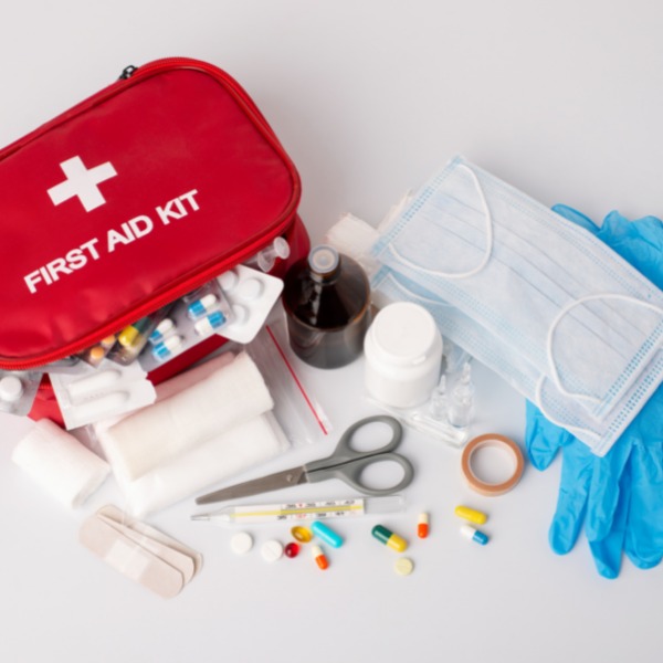 first aid kit for moms to keep in car. car emergency kit for moms. 