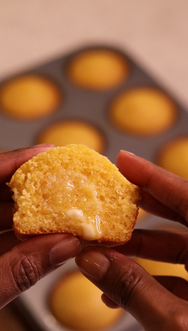 cornbread muffins with butter