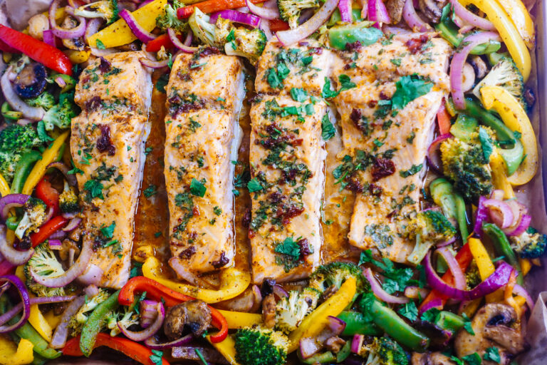 fajita salmon sheet pan recipe