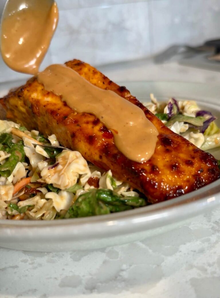 bang bang salmon recipe with peanut sauce